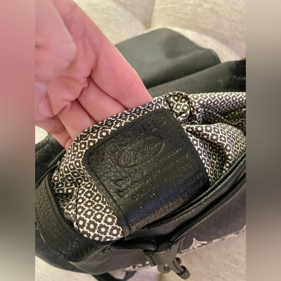 Brighton Black And White Jasmine Leather Catherine Hong Convertible Backpack - Picture 8 of 10